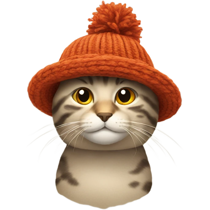 cat with a woolen hat emoji