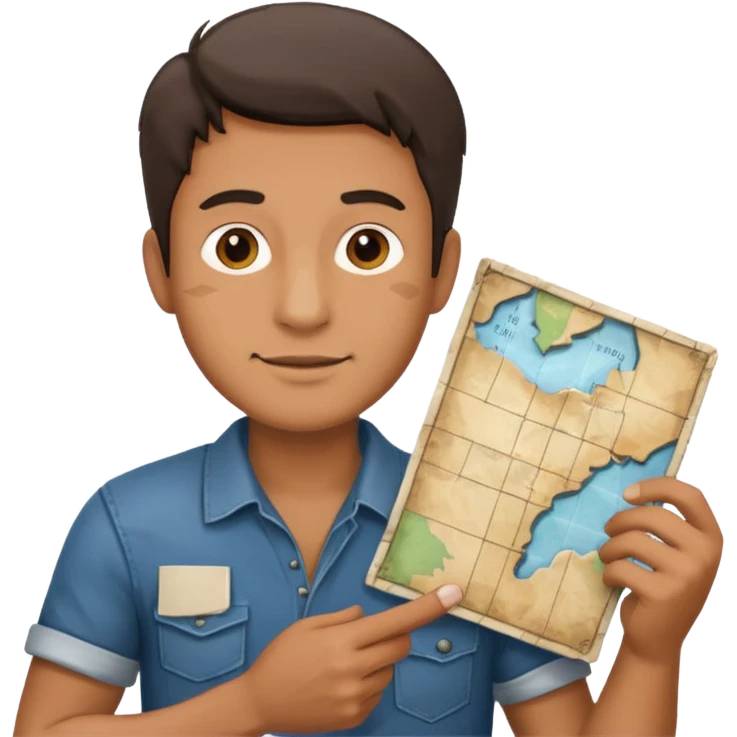 man holding a map @emoji emoji