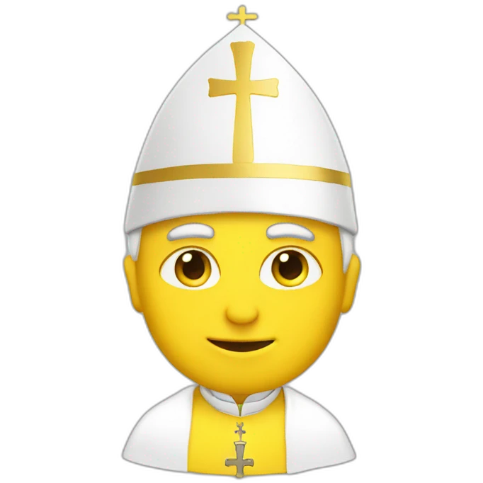 pope-with-yellow-face emoji
