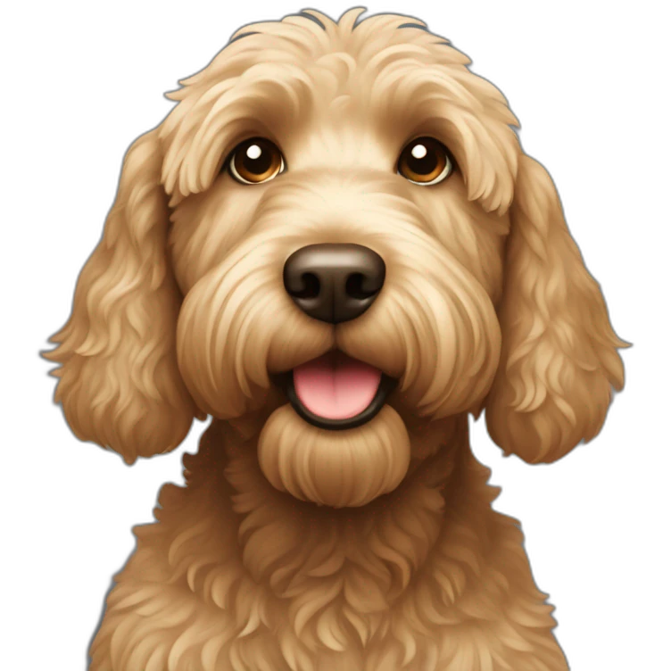 Labradoodle assis emoji