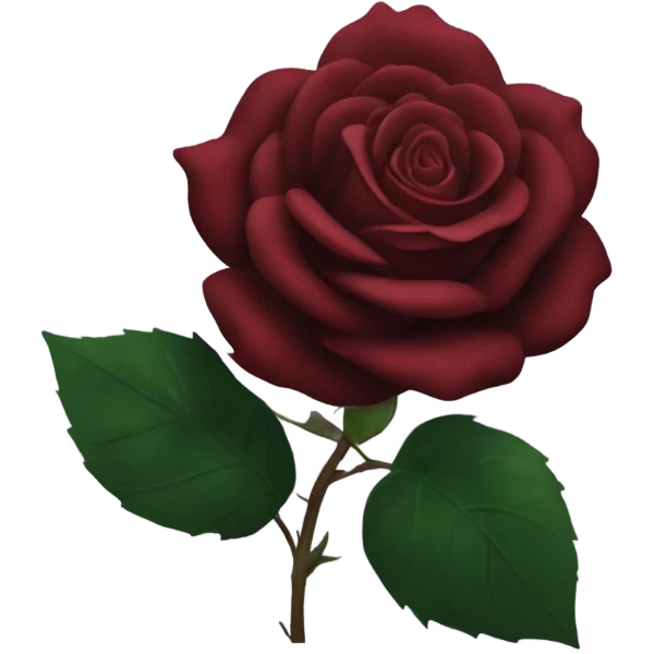 Dark red rose emoji