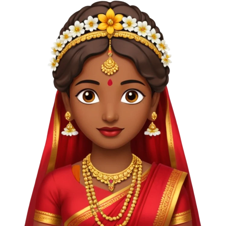 south indian bride getup. emoji
