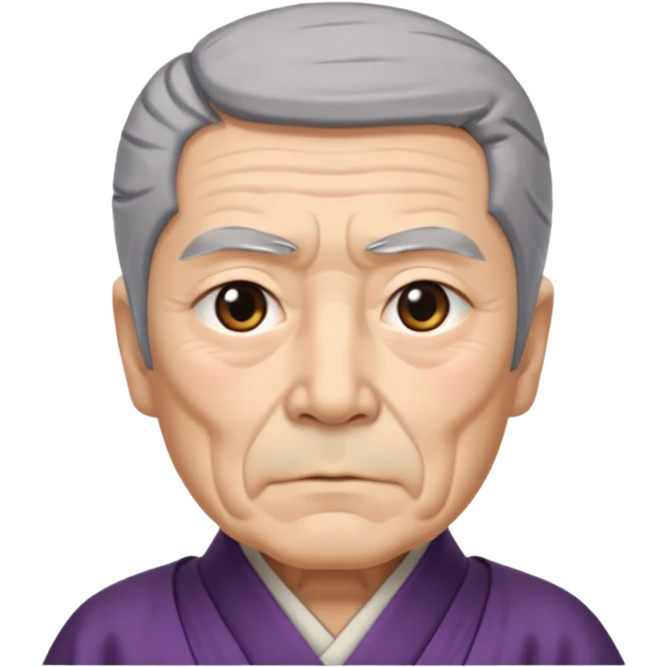 Japanese Castle Lord, old, half body emoji
