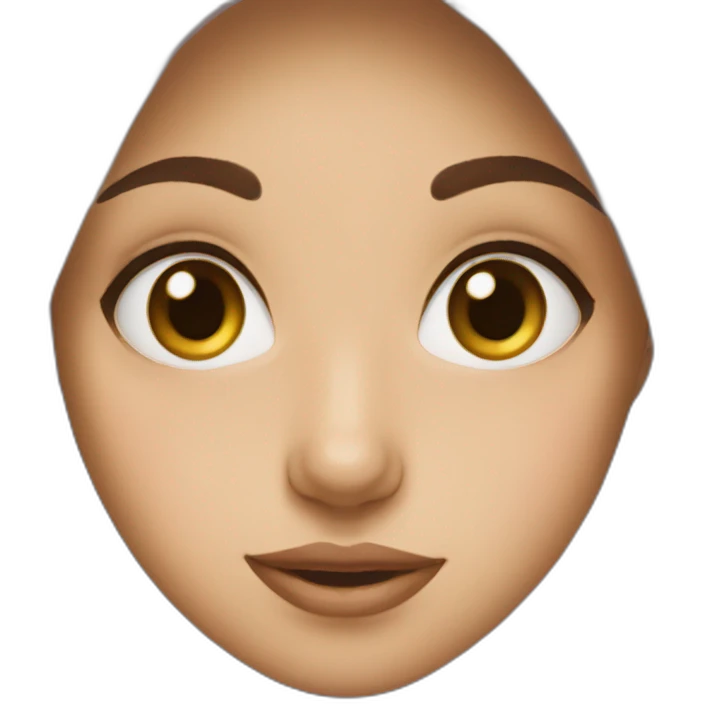 Wiht girl with a hijab and hazel eyes emoji