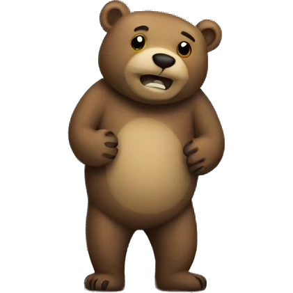 bear at bus stop sign emoji