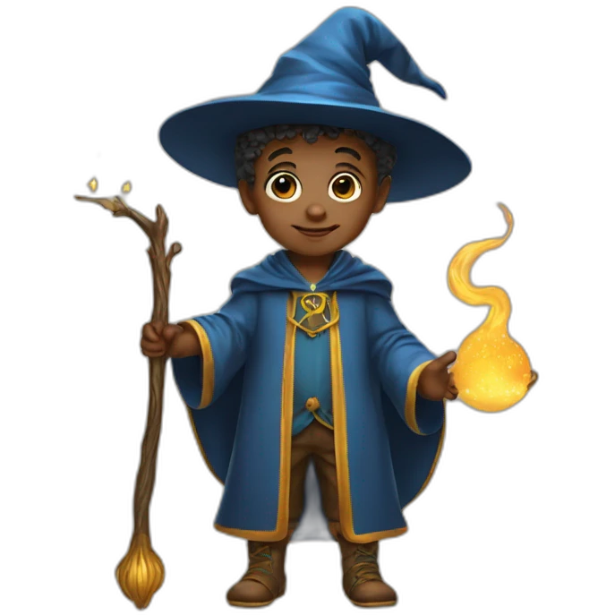 Baby boy as a wizard emoji