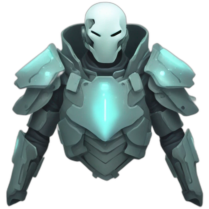 futuristic Phantom Infiltration armored breastplate ghost effect emoji