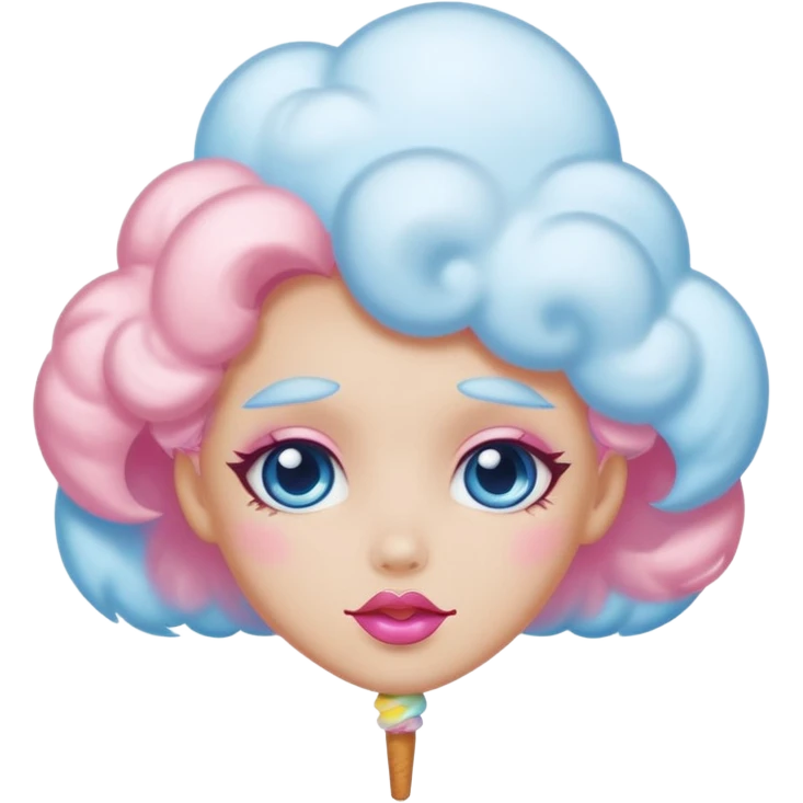 cloud person cotton candy sassy emoji