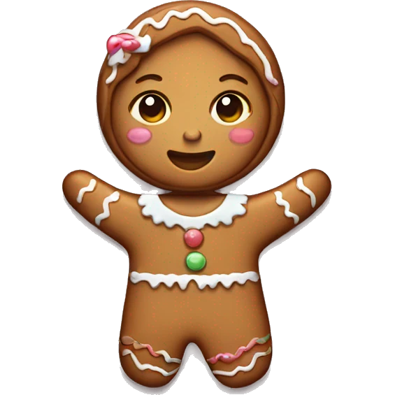 Gingerbread girl emoji