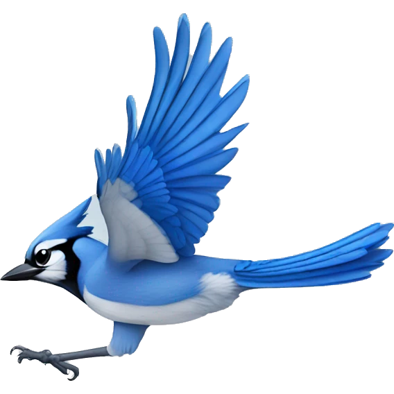 Flying Blue Jay Bird emoji