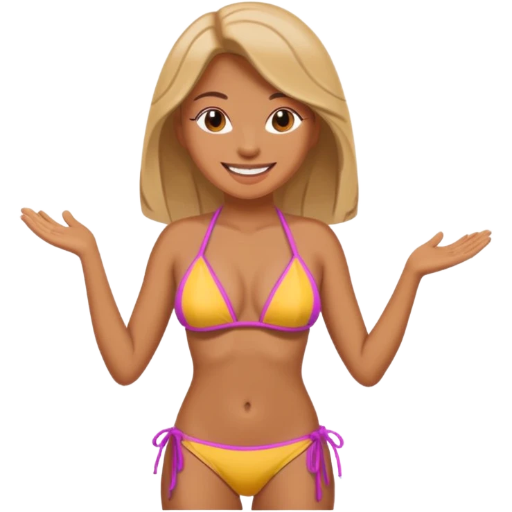 A woman in bikini emoji