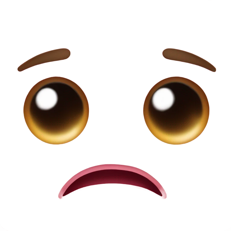 Cute pink devastation face emoji
