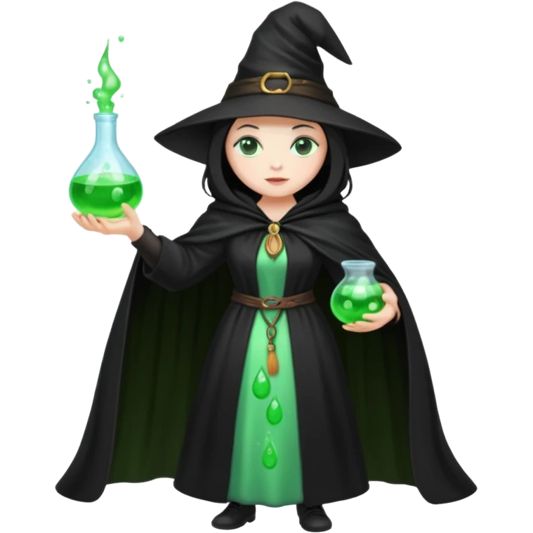 full-body witch gave a magic potion  emoji