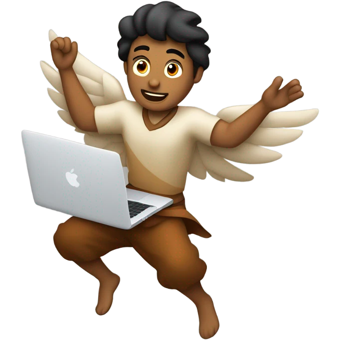 flyind indian on macbook emoji
