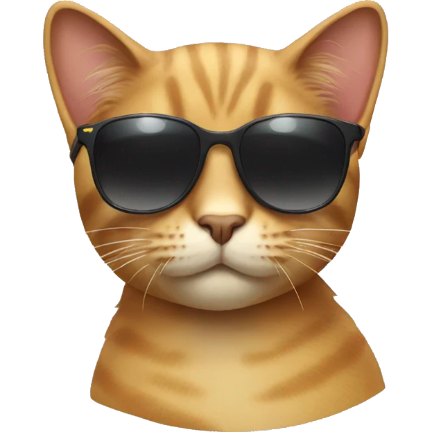 Cat with sunglasses emoji