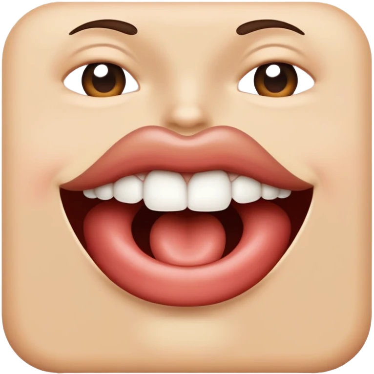 Se mord les lèvres ￼ emoji