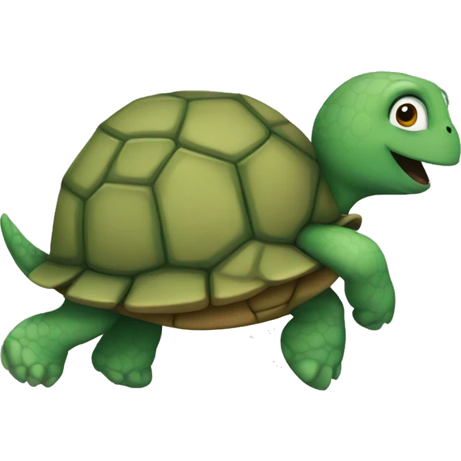 Turtle running emoji