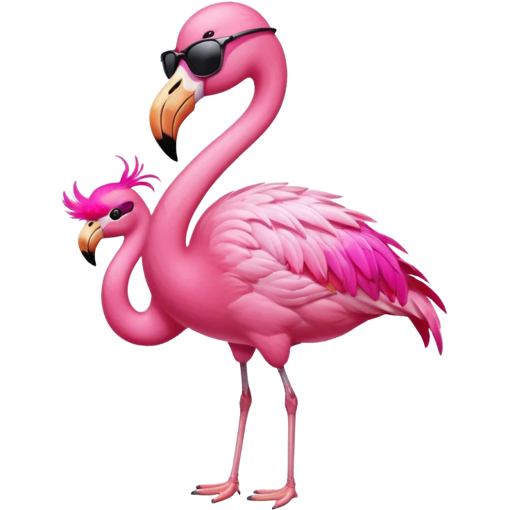 flamingo with sunglasses emoji