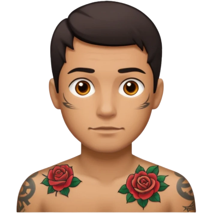 man with tattoo emoji