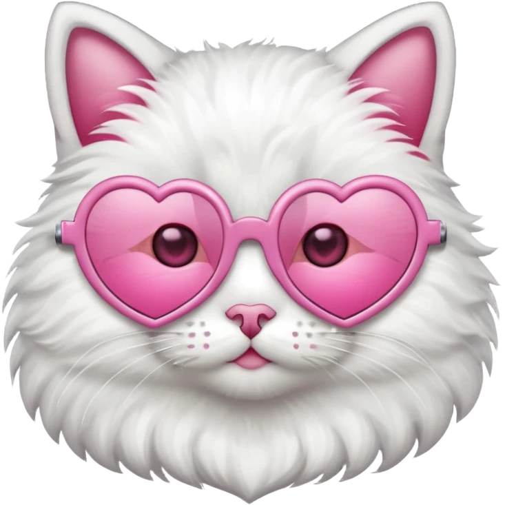 Cat with pink heart glasses emoji
