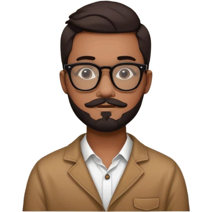 Bobo hipster fan d’expositions d’art emoji