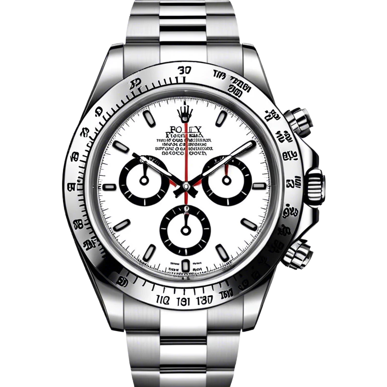 black and white rolex daytona emoji