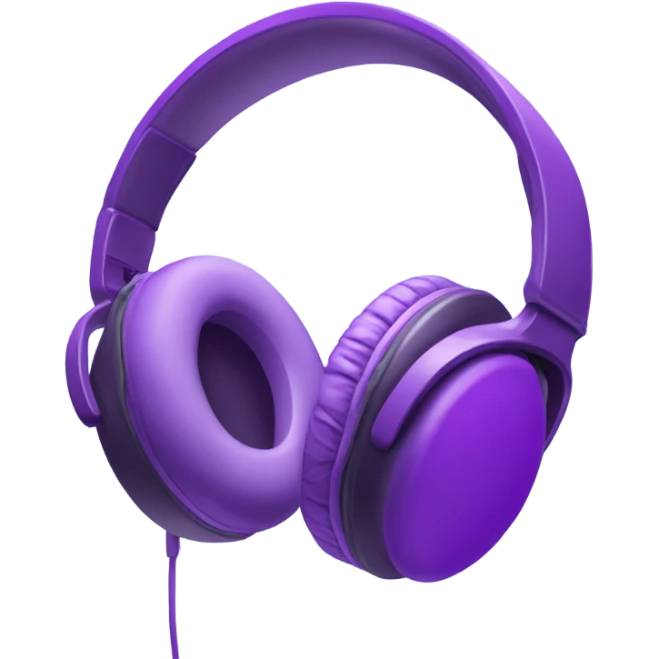 Purple headphones  emoji