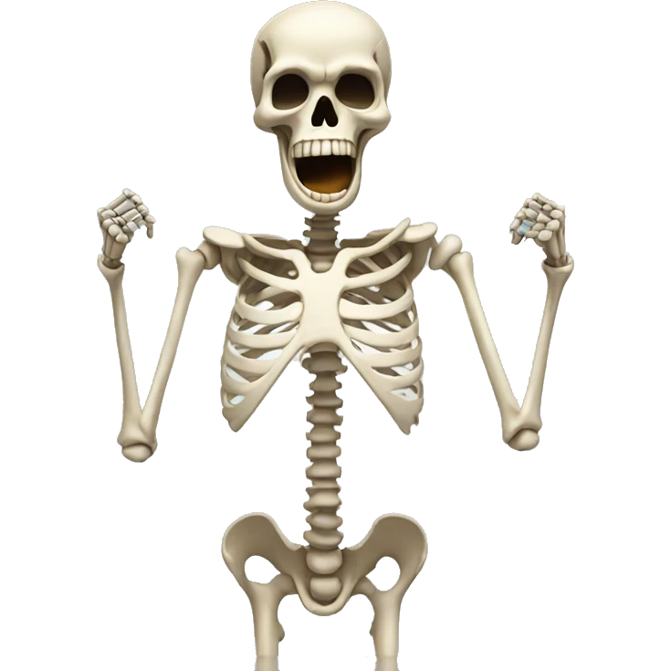Shocked skeleton emoji