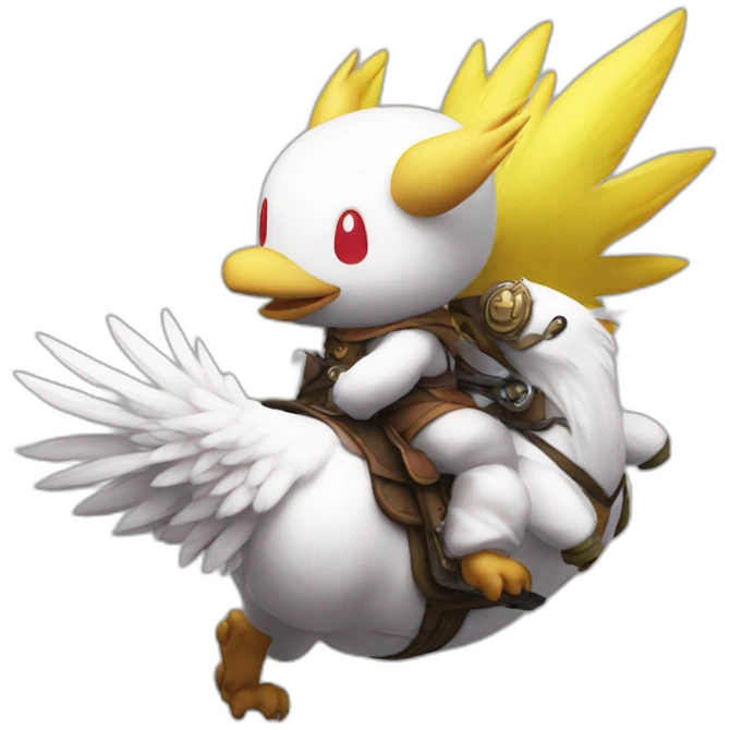 Moogle riding chocobo ff9 emoji