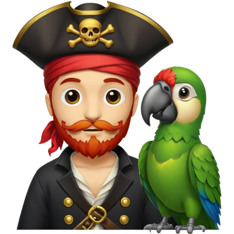 pirate and parrot emoji