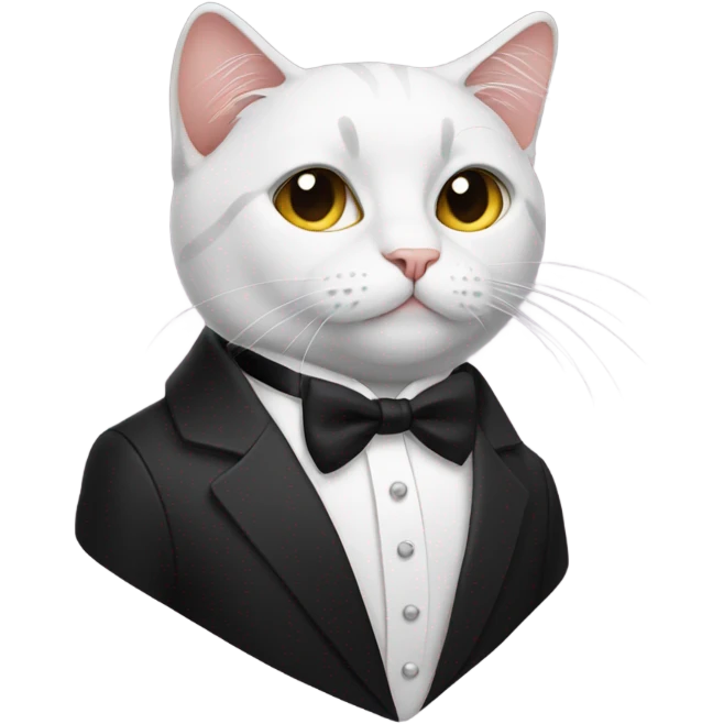 cat wearing a tuxedo emoji