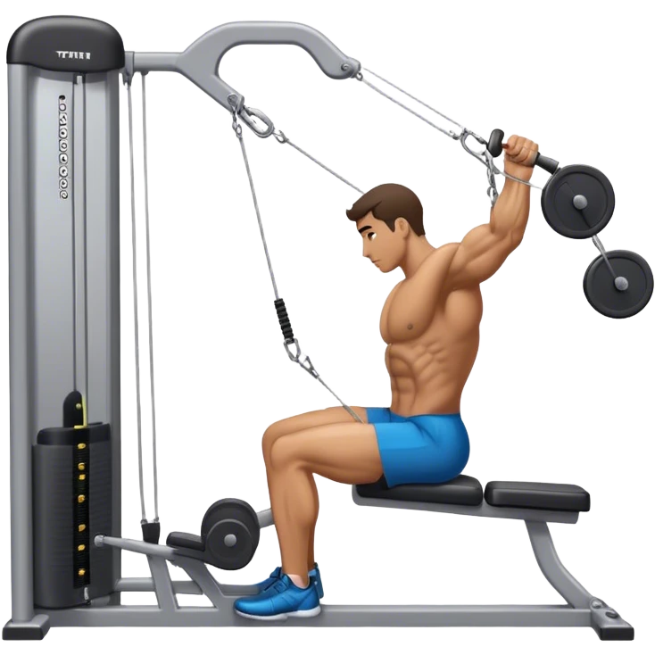 side-view man cable-machine tricep-pushdown emoji