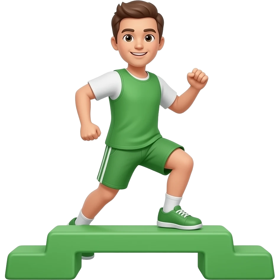 green step aerobics green emoji