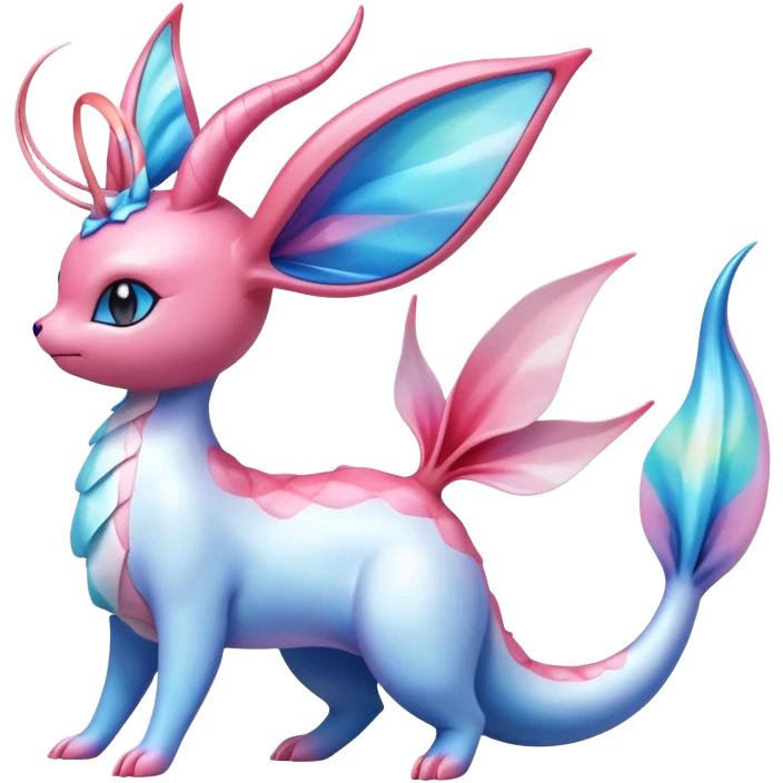 Colorful Sylveon-Vaporeon-Milotic-hybrid emoji