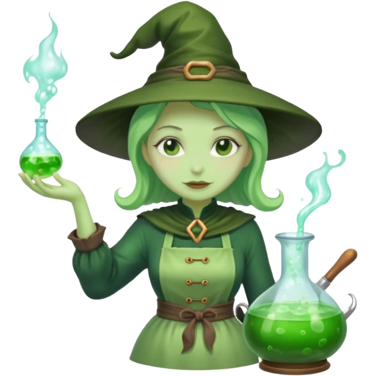 green witch cooking potion emoji