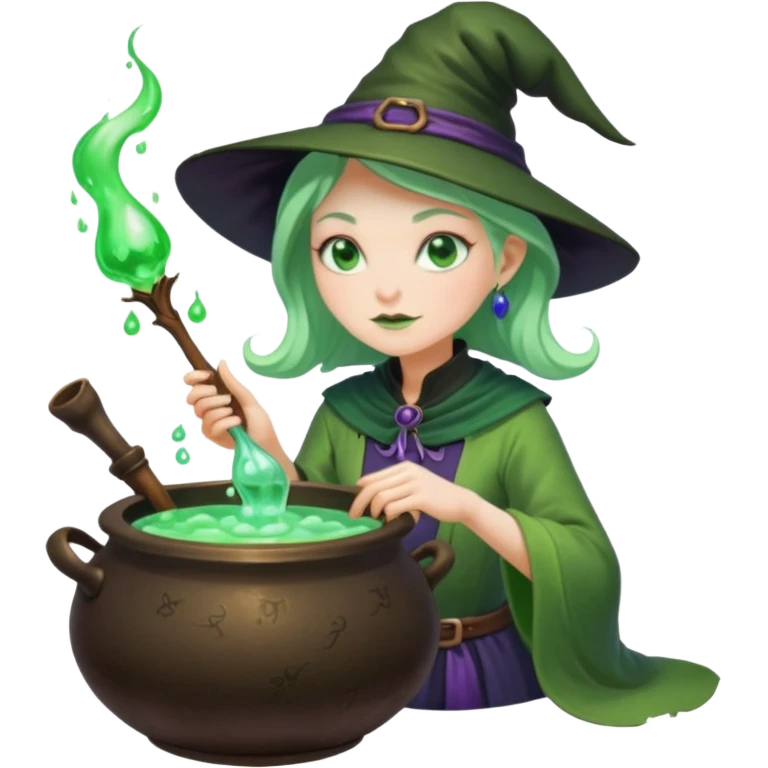 green witch cooking potion emoji