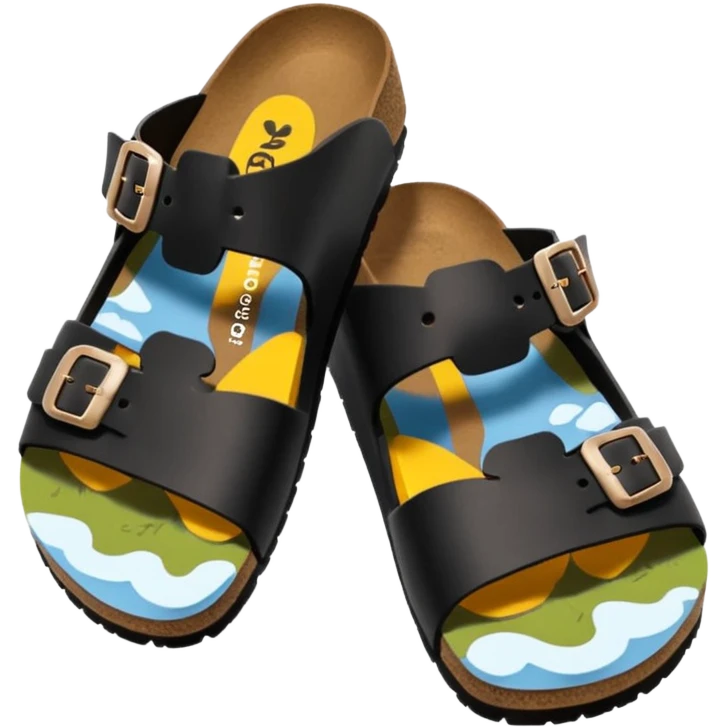 black boston birkenstock emoji emoji