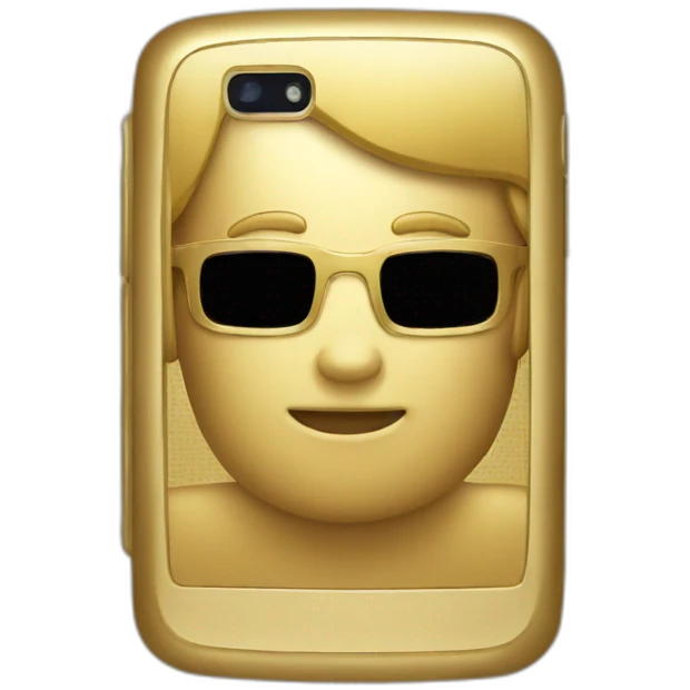 SmartPhone gold  emoji