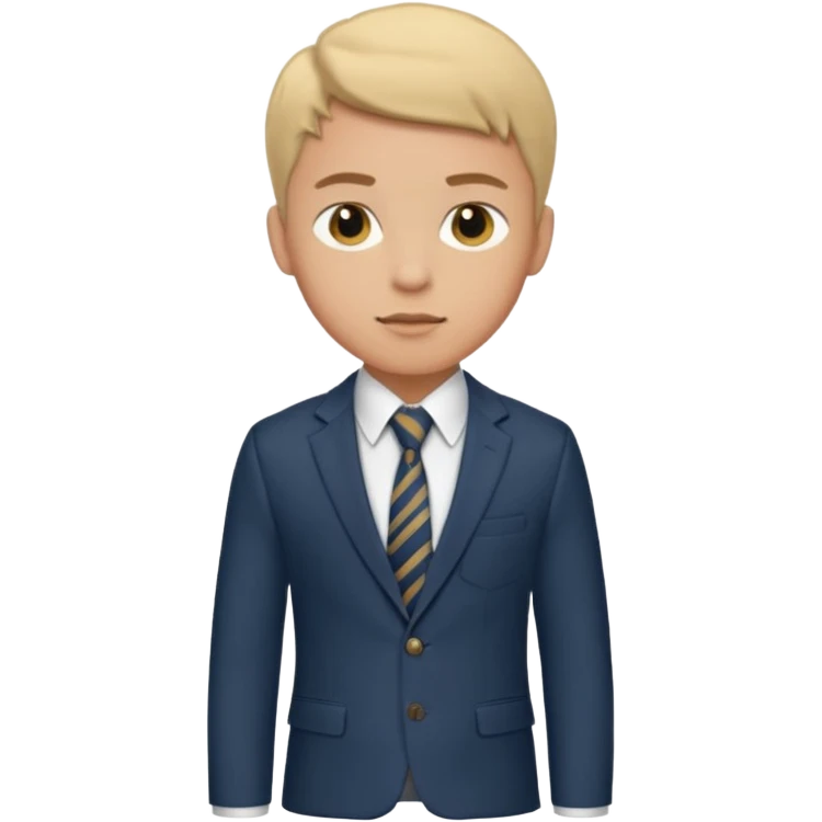 Young man, tailored trousers, a crisp button-down shirt, a blazer, and tie, portrait

 emoji