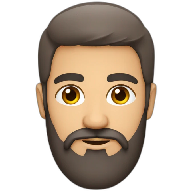 Homme arabe barbu barbe avec arme emoji