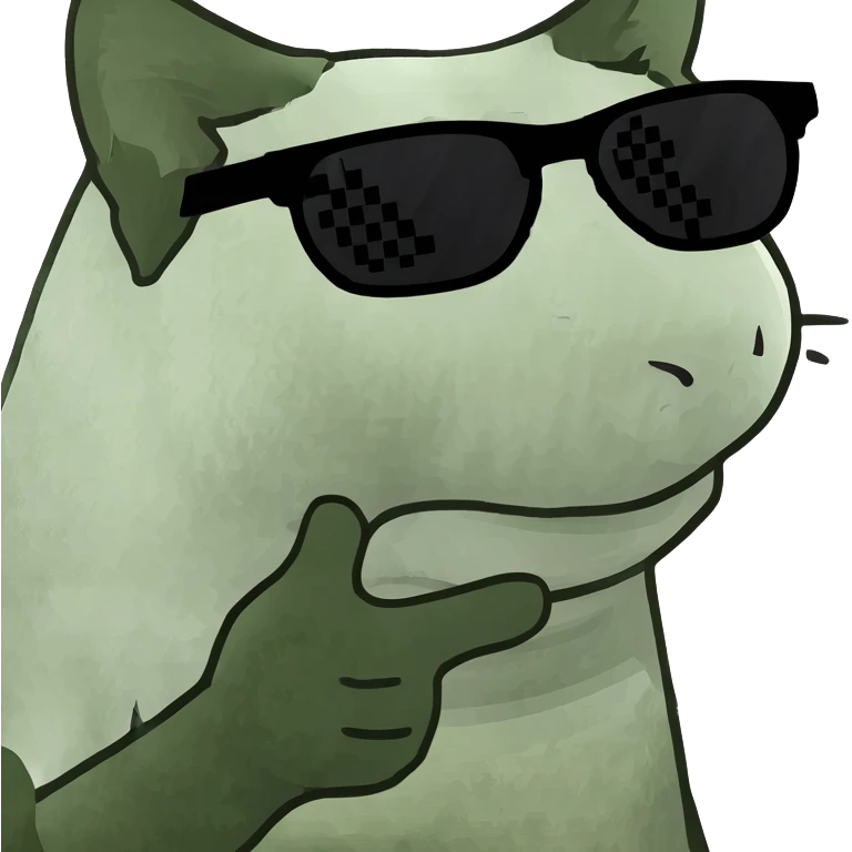 Cat with sunglasses emoji