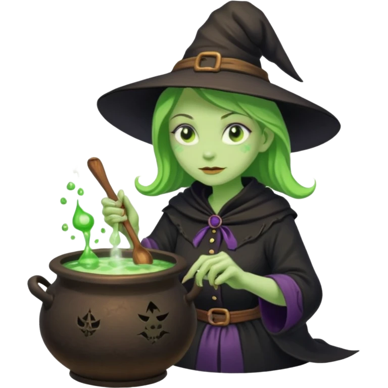 green witch cooking potion emoji