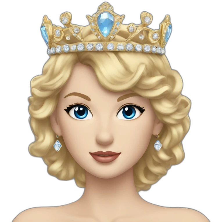 taylor swift blonde crown blue eyes emoji