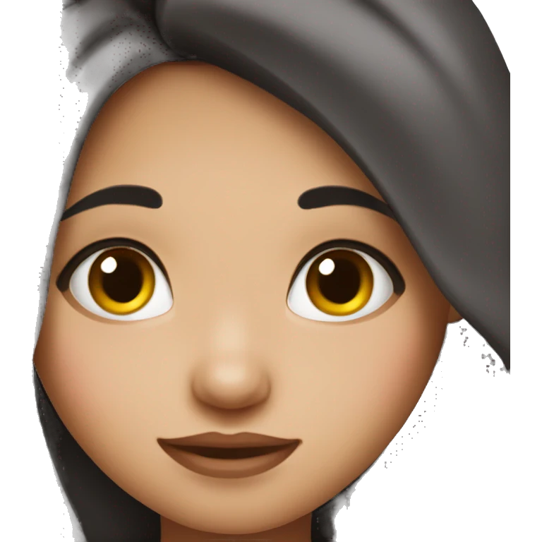 girl with dark hair and a mole оn her cheek  emoji