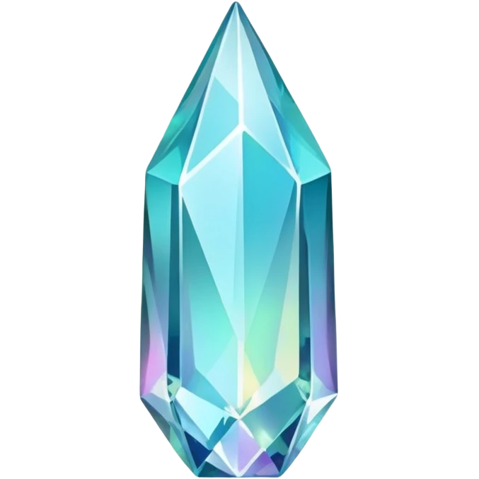 Cyan iridescent nebula crystal shard emoji