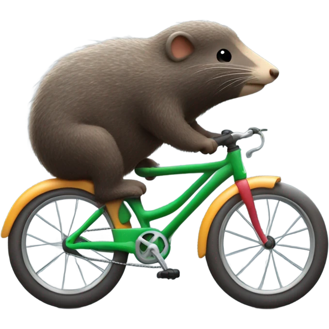 Mole on a bicycle  emoji