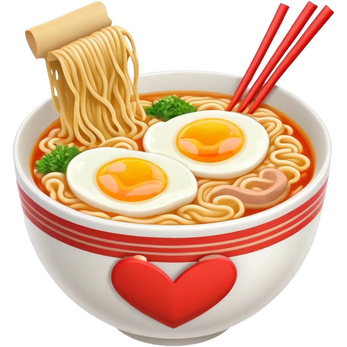 Ramen bowl with heart for 'Dynamite' by BTS emoji