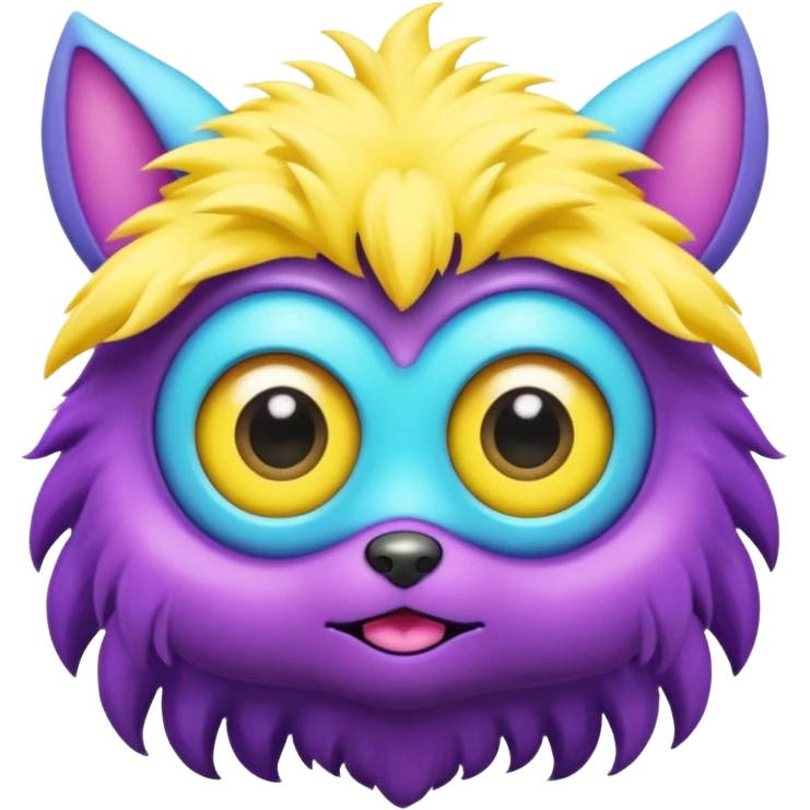 Purple and yellow and Cyan Fakémon-Pokémon-Digimon-Spectrobe-Fursona-creature emoji