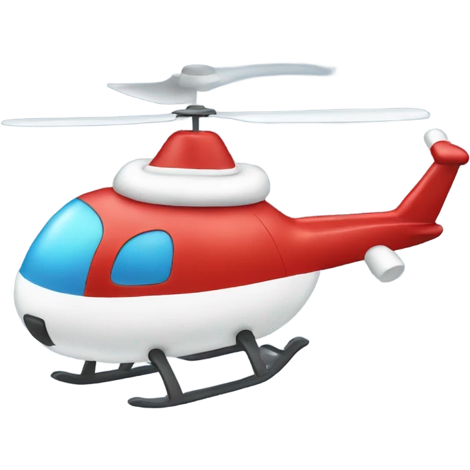 Santa flying helicopter emoji