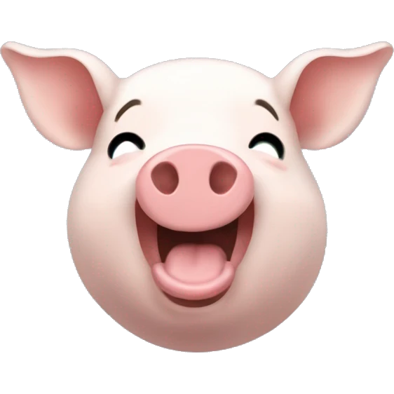 cerdito feliz con una frace agradeciendo y coon marca de agua en la parte inferior diciendo granja el compadre emoji